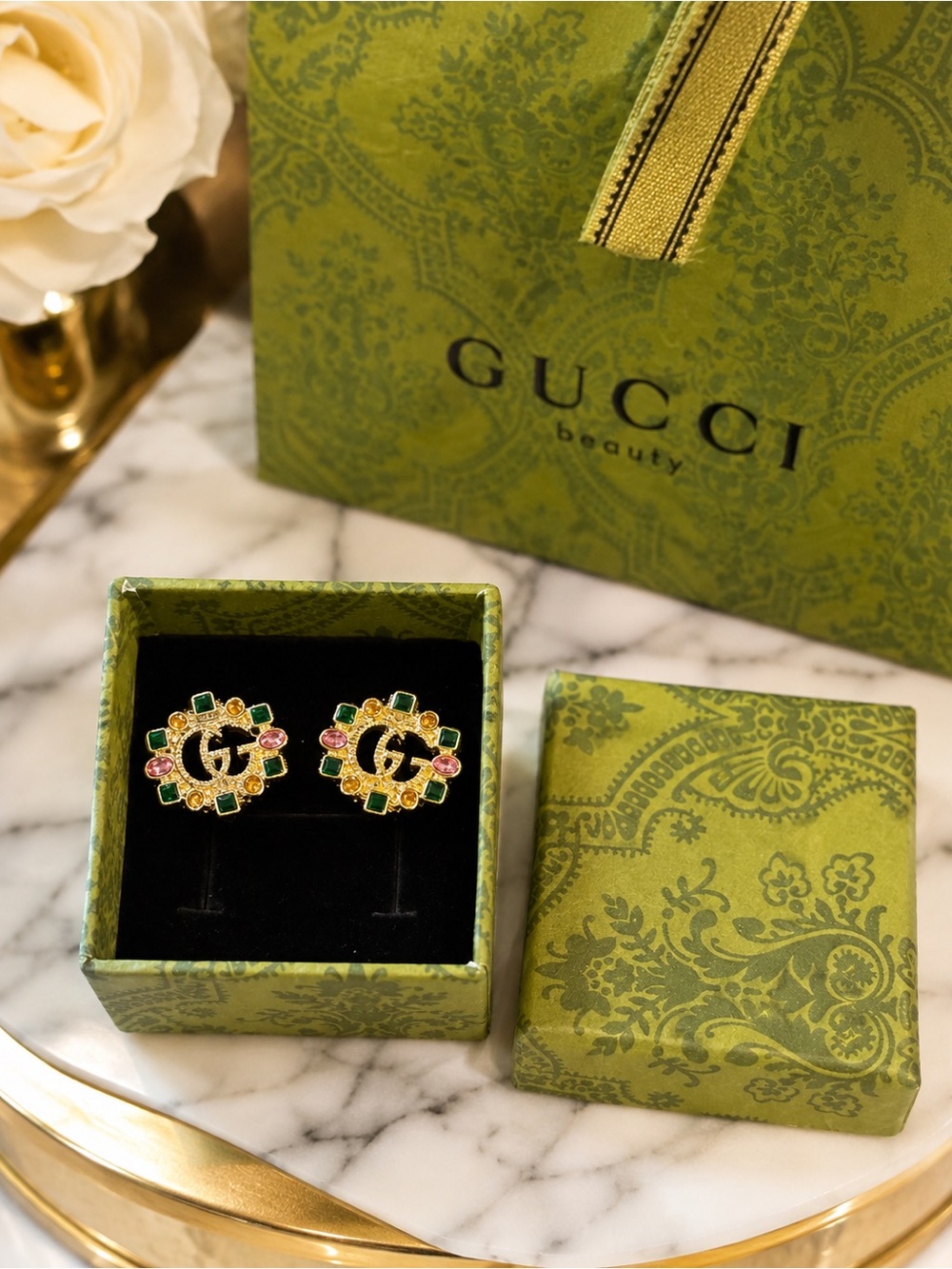 Multi Stone GG Fashion Earrings